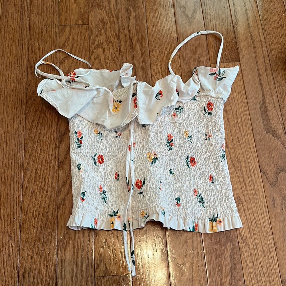 Zara Summer Floral Crop Top